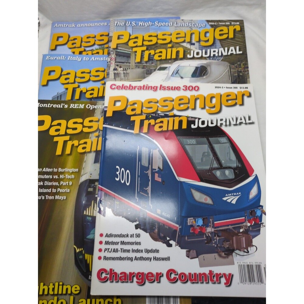 (5) Passenger Train Journal Magazines